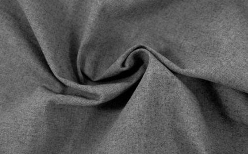 Tissu Chambray polycoton noir